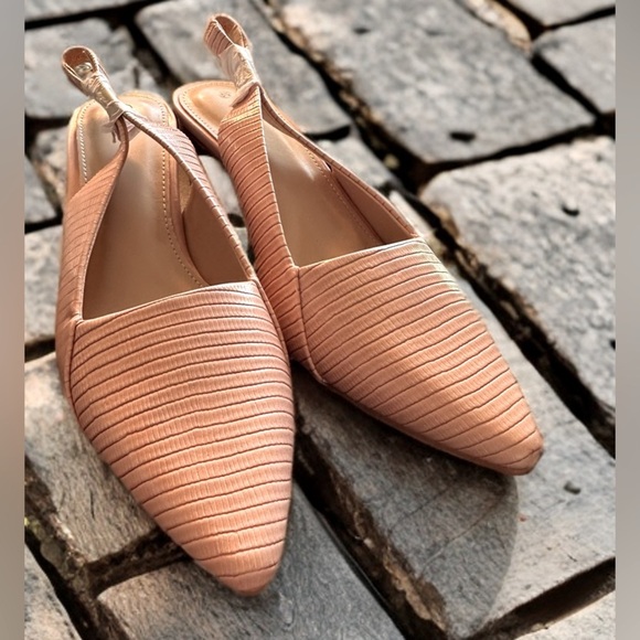 NEW WOMEN’S PINK POINTY TOE BLOCK HEEL SLING BACK PULL ON PARTY SHOES SIZE 8.5 - Picture 3 of 10